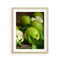 Plakat w ramie 40x50 - Jabłkowa kolorystyka - jabłka, owoce - rama drewno