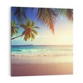 Obraz na płótnie 50x50 - Rajska plaża na Seszelach - Seszele, plaża