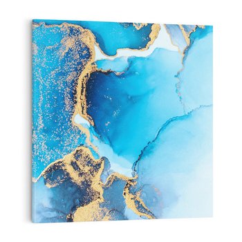 Obraz na płótnie 50x50 - Elegancja i Wyrafinowanie - marmur, złoto