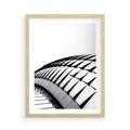 Plakat w ramie 50x70 - Dynamiczne Kształty - architektura, obłe kształty - rama drewno
