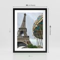 Plakat w ramie 30x40 - Delikatność kolorów - wieża, Eiffla - rama czarna