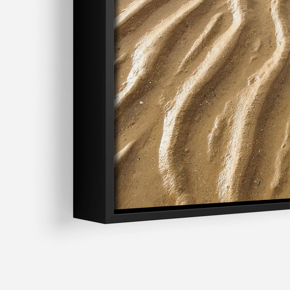Obraz w ramie 50x70 - Piasek i Nieskończoność - pustynia, piasek - rama czarna