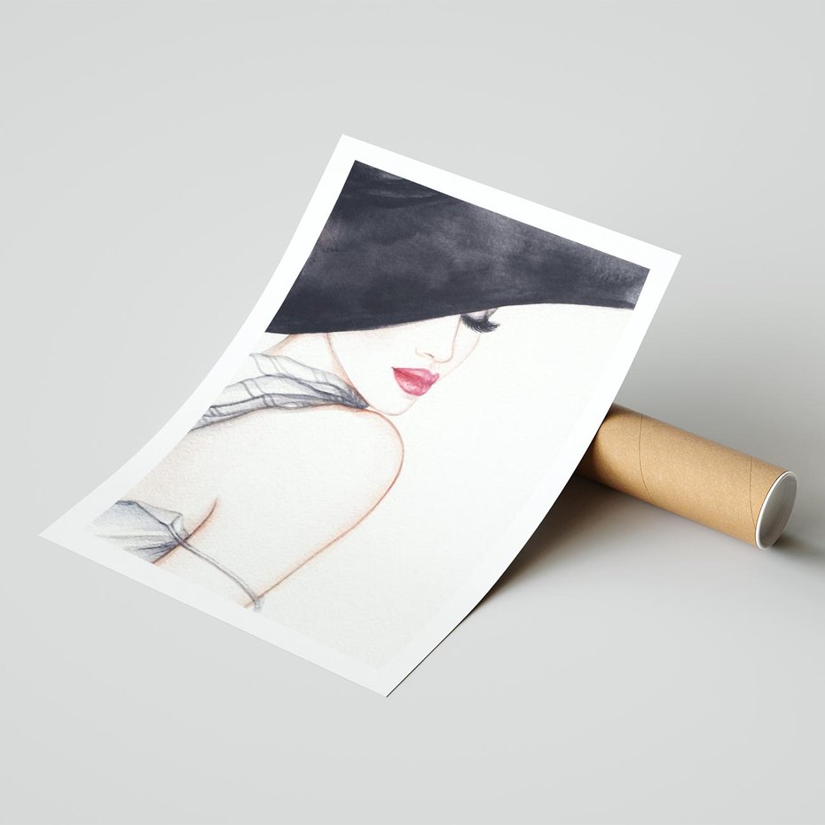 Plakat bez ramy 21x30 - Stylowa Ekspresja - kobieta, moda