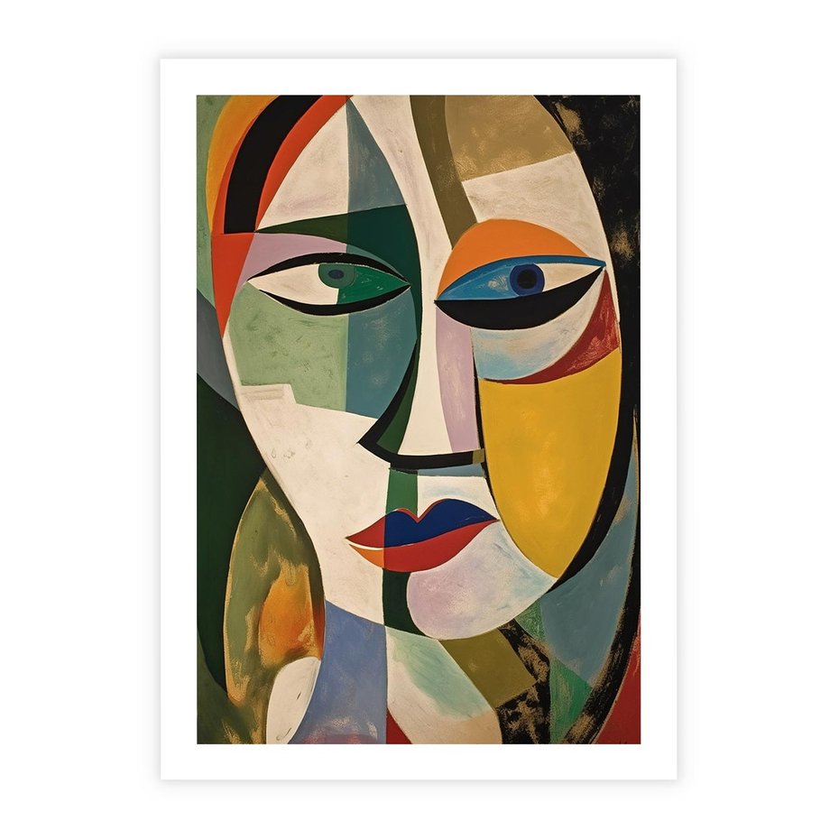 Plakat bez ramy 30x40 - Kolorowe Dziwne Wyobrażenia - abstrakcyjny obraz, olejny