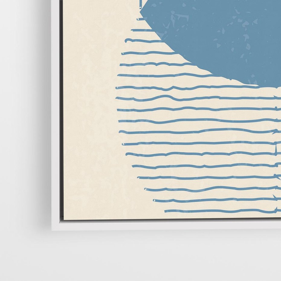 Obraz w ramie 80x80 - Wnętrza Refleksji - geometryczne kształty, koła - rama biała