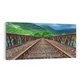Obraz na płótnie 140x70 - Most Kolejowy - Tropy Podróży w Nocnej Ciszy - most, kolej