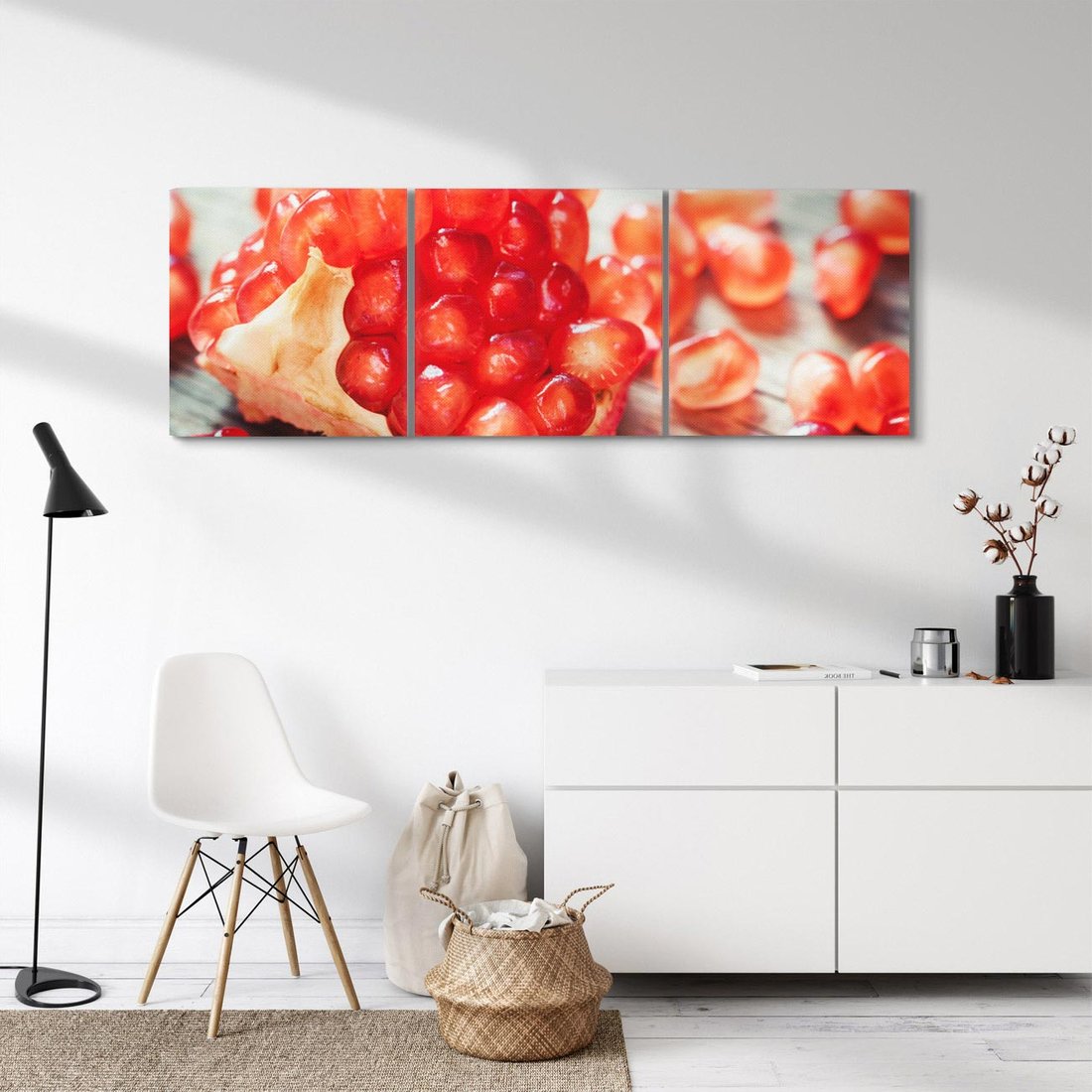 Obraz na płótnie 120x40 - Granatowa Inspiracja Kuchni - granat, kuchnia