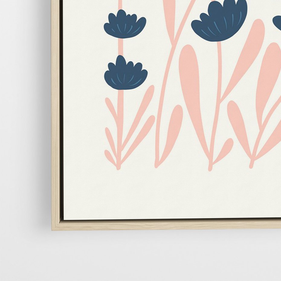 Obraz w ramie 80x120 - Migotliwe Kształty - kwiaty, rośliny - rama drewno