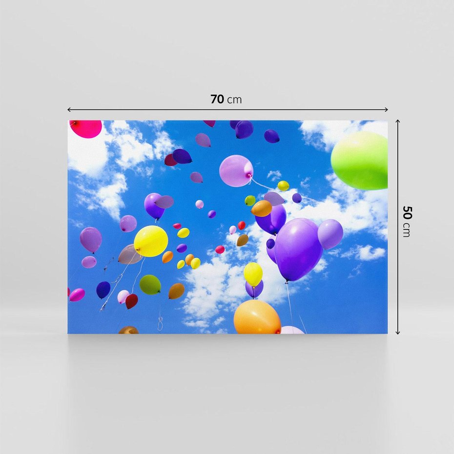 Obraz na płótnie 70x50 - Niebo pełne balonów - niebo, balony