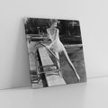 Obraz na płótnie 30x30 - Retro Basen - retro zdjęcie, czarno białe