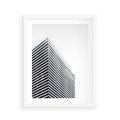 Plakat w ramie 40x50 - Wzorce Wysokości - architektura, wysoki wieżowiec - rama biała