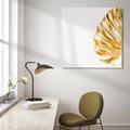 Obraz na płótnie 30x30 - Przyjemność dla Oczu - złote, liście