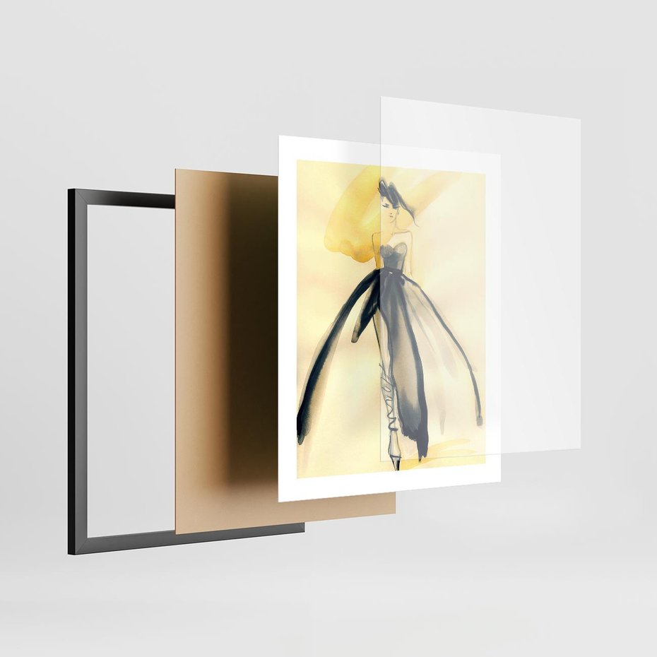 Plakat w ramie 40x50 - Ekspresja Wyrazu - abstrakcja, kobieta - rama czarna