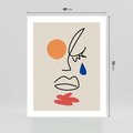 Plakat bez ramy 40x50 - Impresje Plam - abstrakcyjny obraz, przypomina twarz
