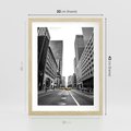 Plakat w ramie 30x40 - Ulica Nowego Jorku - ulica, Nowy Jork - rama drewno