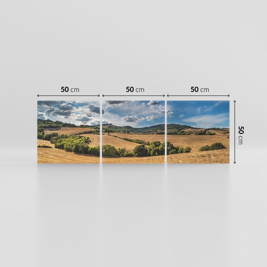 Obraz na płótnie 150x50 - Łąka góry i panoramiczny widok - łąka, góry