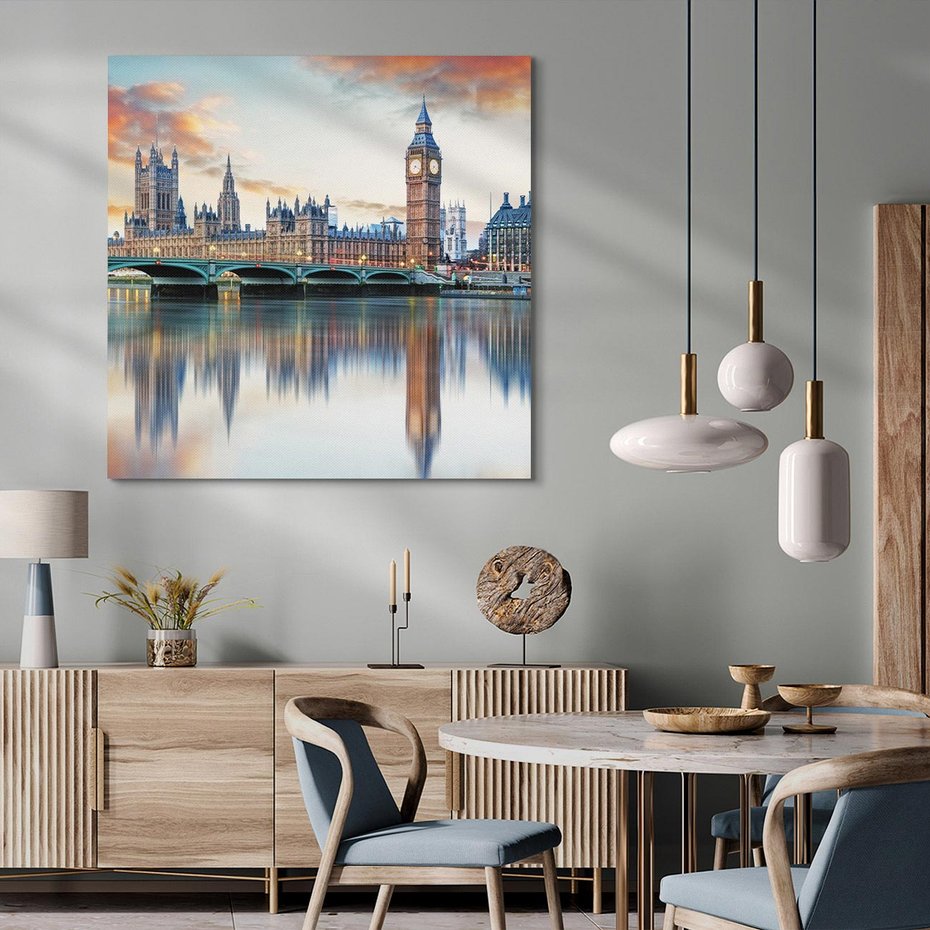 Obraz na płótnie 50x50 - ikona Big Benu - Londyn, Big Ben