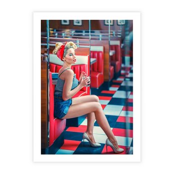 Plakat bez ramy 21x30 - Stylowa Elegancja - retro, pinup