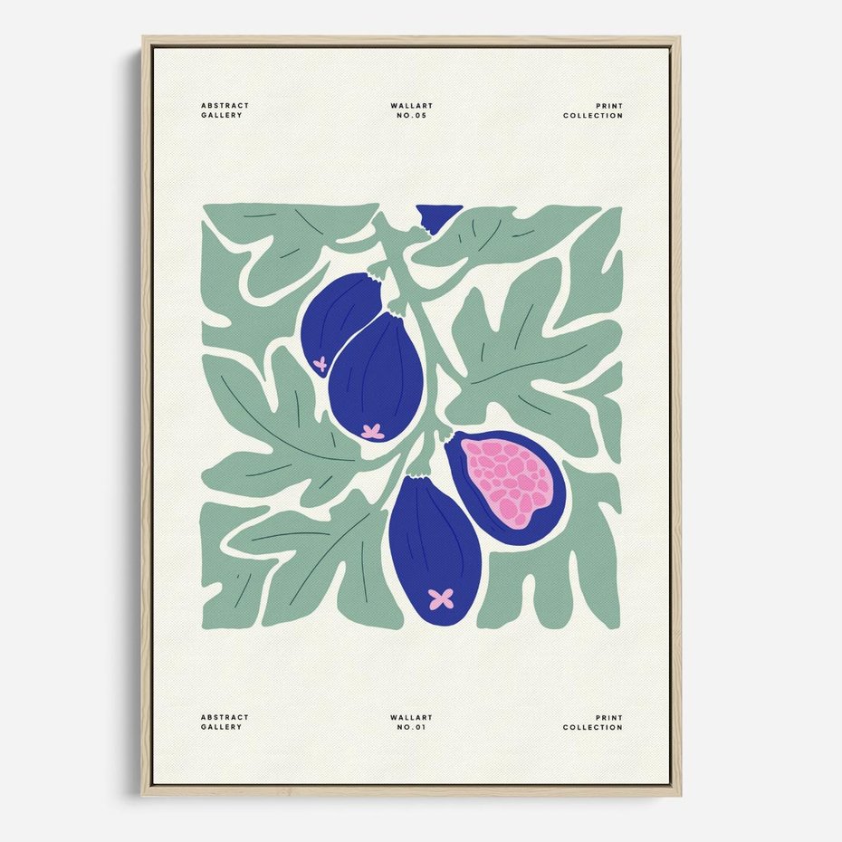 Obraz w ramie 50x70 - Symfonia Przestrzeni - figi, plakat - rama drewno