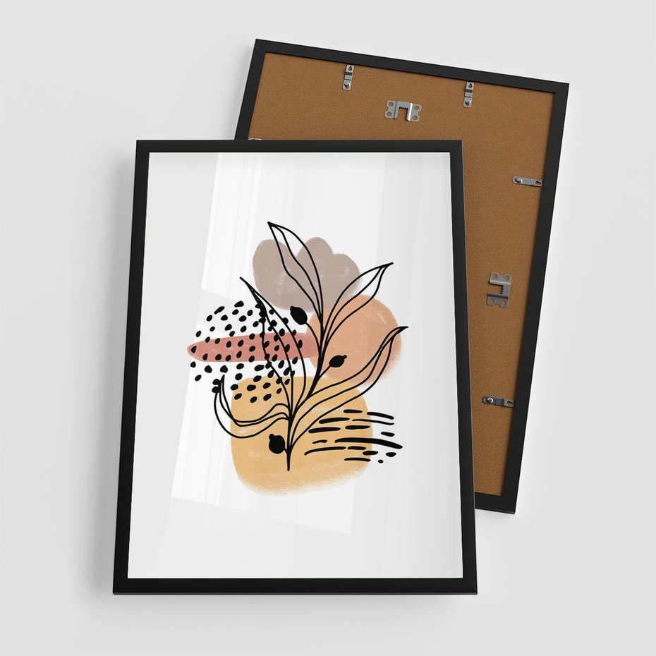 Plakat w ramie 50x70 - Rozkwitająca Innowacja - abstrakcja, sztuka nowoczesna - rama czarna