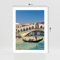 Plakat bez ramy 30x40 - Romantyczna przejażdżka gondolą w Wenecji - Wenecja, gondola