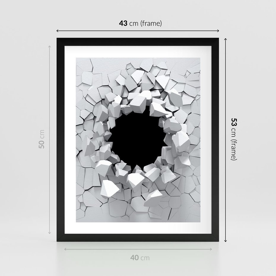 Plakat w ramie 40x50 - Nowoczesna Abstrakcja - grafika, nowoczesna - rama czarna