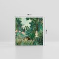 Obraz na płótnie 70x70 - "The Equatorial Jungle " (1909) Henri Rousseau - Reprodukcja - reprodukcja, obraz na płótnie