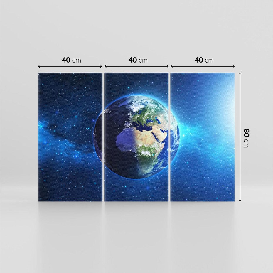 Obraz na płótnie 120x80 - Kosmiczna podróż: Ziemia jako planeta - kosmos, ziemia