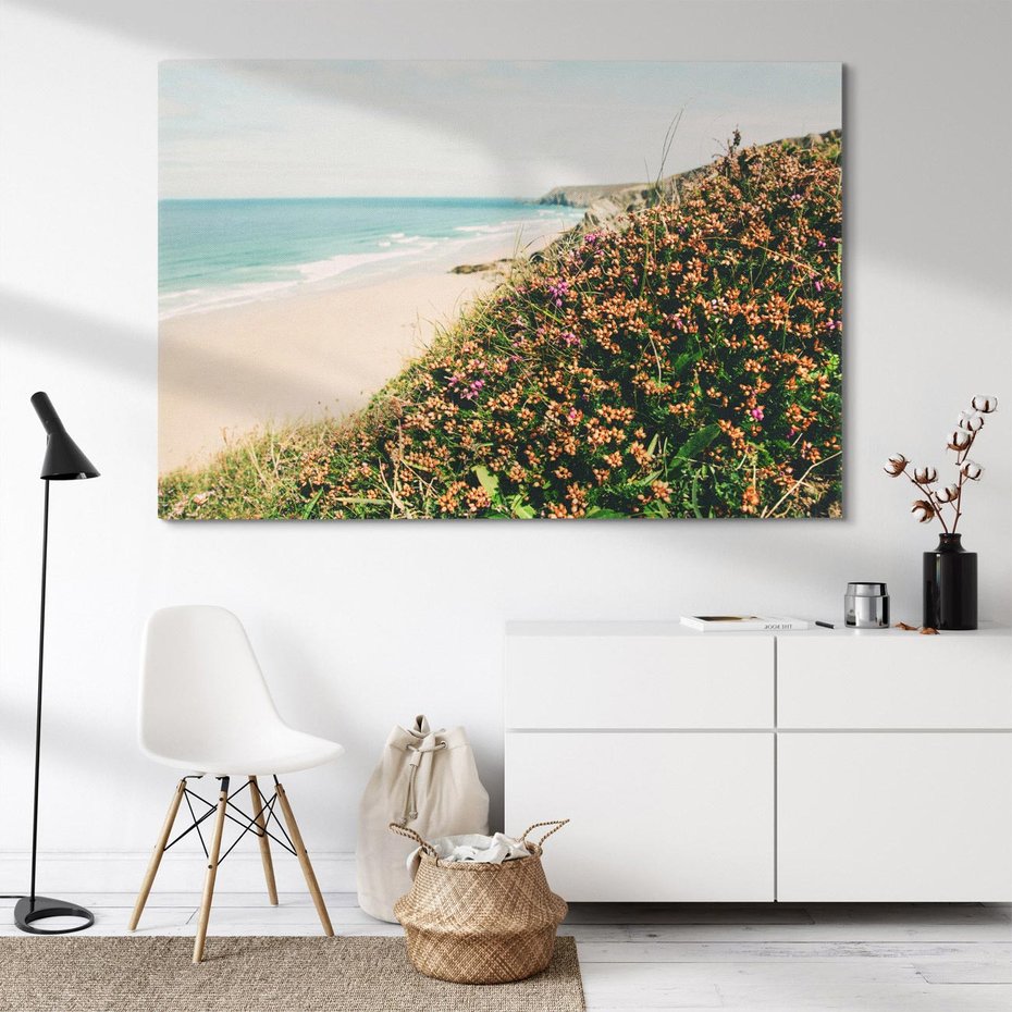 Obraz na płótnie 100x70 - Perspektywa Klifu - fotografia, ocean