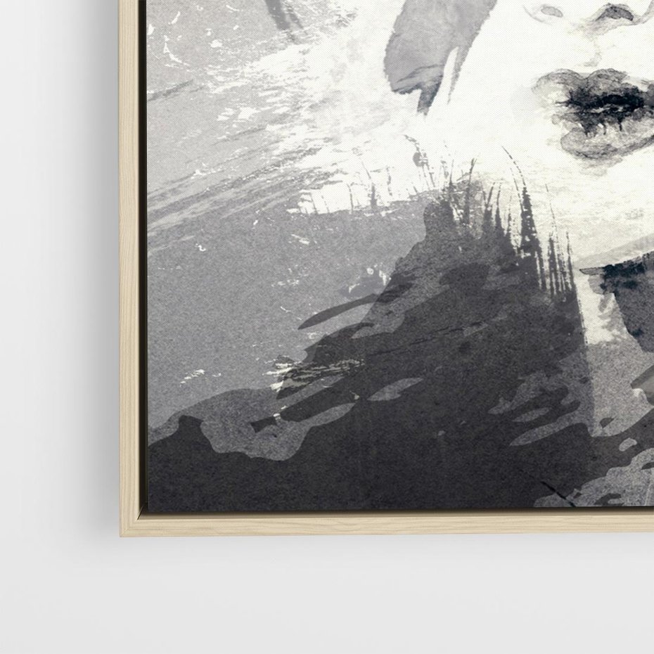 Obraz w ramie 50x50 - Abstrakcyjna wizja kobiety - abstrakcja, kobieta - rama drewno