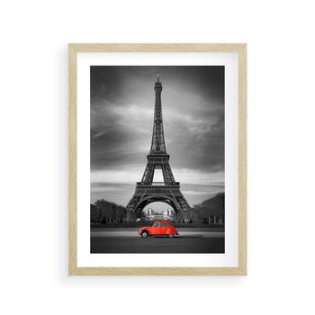 Plakat w ramie 50x70 - Elegancja Wieży - wieża, Eiffla - rama drewno