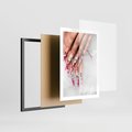 Plakat w ramie 50x70 - Paznokcie jak dzieło sztuki - paznokcie, manicure - rama czarna