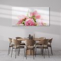Obraz na płótnie 120x60 - Bukiet Róż - róże, bukiet