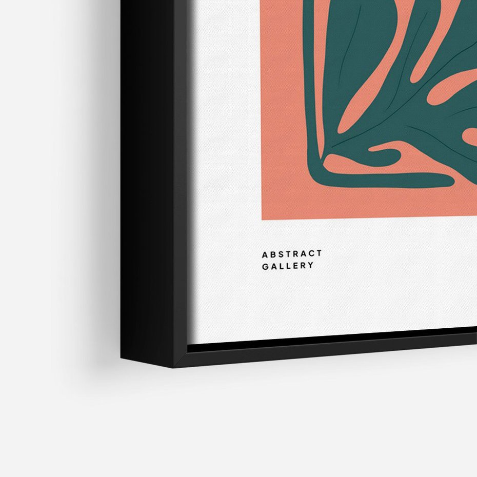 Obraz w ramie 50x70 - Migotliwe Echa - kwiaty, nowoczesna abstrakcja - rama czarna