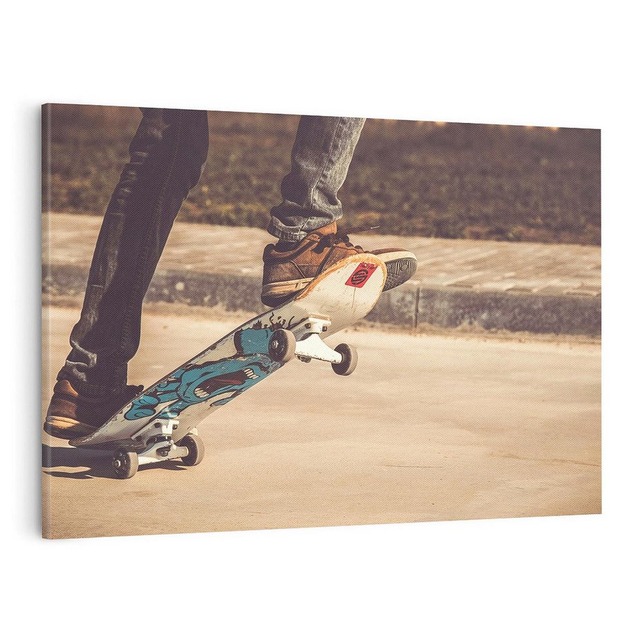 Obraz na płótnie 70x50 - Deskorolkowa Ekstaza Sportu - deskorolka, skateboard