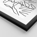 Plakat w ramie 30x40 - Konturem Naznaczone - mroczna sztuka, minimalizm - rama czarna