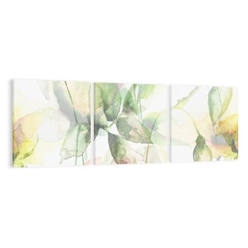 Obraz na płótnie 90x30 - Delikatne Kolory - akwarelowe, kwiaty