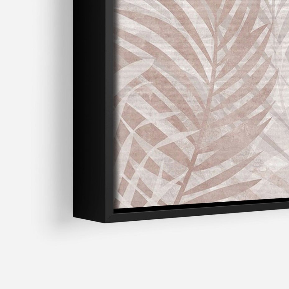 Obraz w ramie 70x100 - Pejzaż zaklętych uczuć - monochromatyczne, w odcieniach beżu - rama czarna
