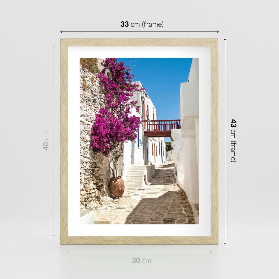 Plakat w ramie 30x40 - Kwiaty Chorwacji - kwiaty, Chorwacja - rama drewno