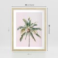 Plakat w ramie 40x50 - Błogość Tropików - palma, tropiki - rama drewno