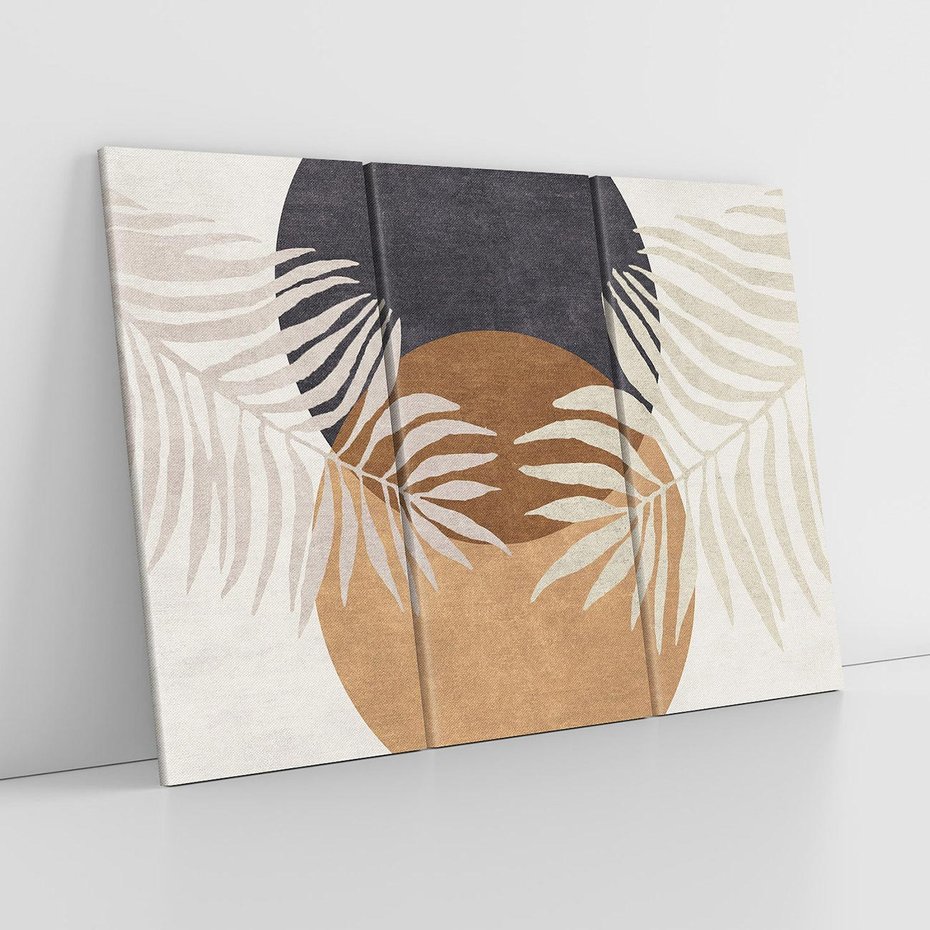 Obraz na płótnie 120x80 - Kompozycje ukrytych myśli - symetria, dwa koła po środku