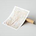 Plakat bez ramy 30x40 - Minimalistyczna Delikatność - białe kwiaty, gipsówka