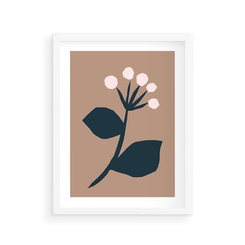 Plakat w ramie 50x70 - Rozbijające Granice - abstrakcyjny obraz, plakat - rama biała