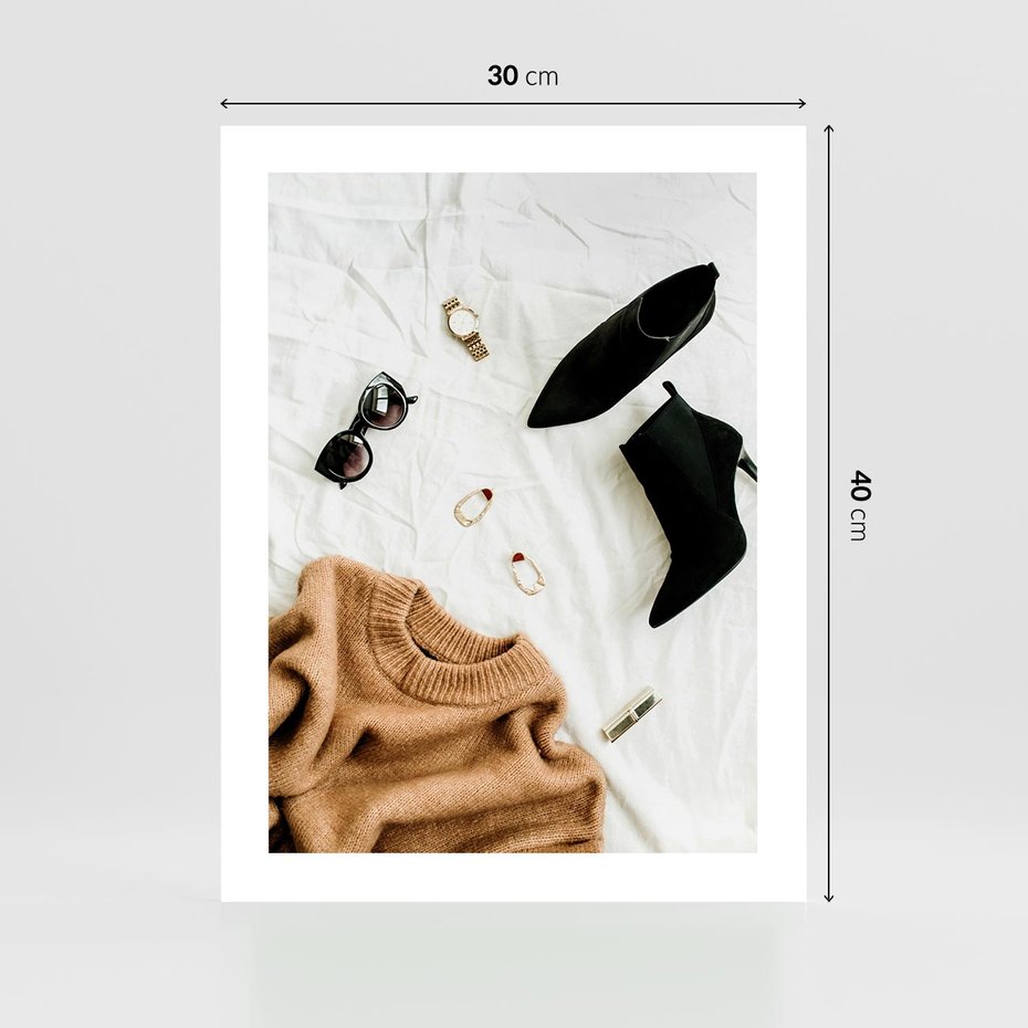 Plakat bez ramy 30x40 - Styl i Klasyka - modowa fotografia, sweter
