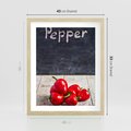 Plakat w ramie 40x50 - Eksploracja smaków - papryka, kuchnia - rama drewno