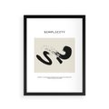 Plakat w ramie 30x40 - Prostota w kształcie - abstrakcja, maźnięcie farbą - rama czarna