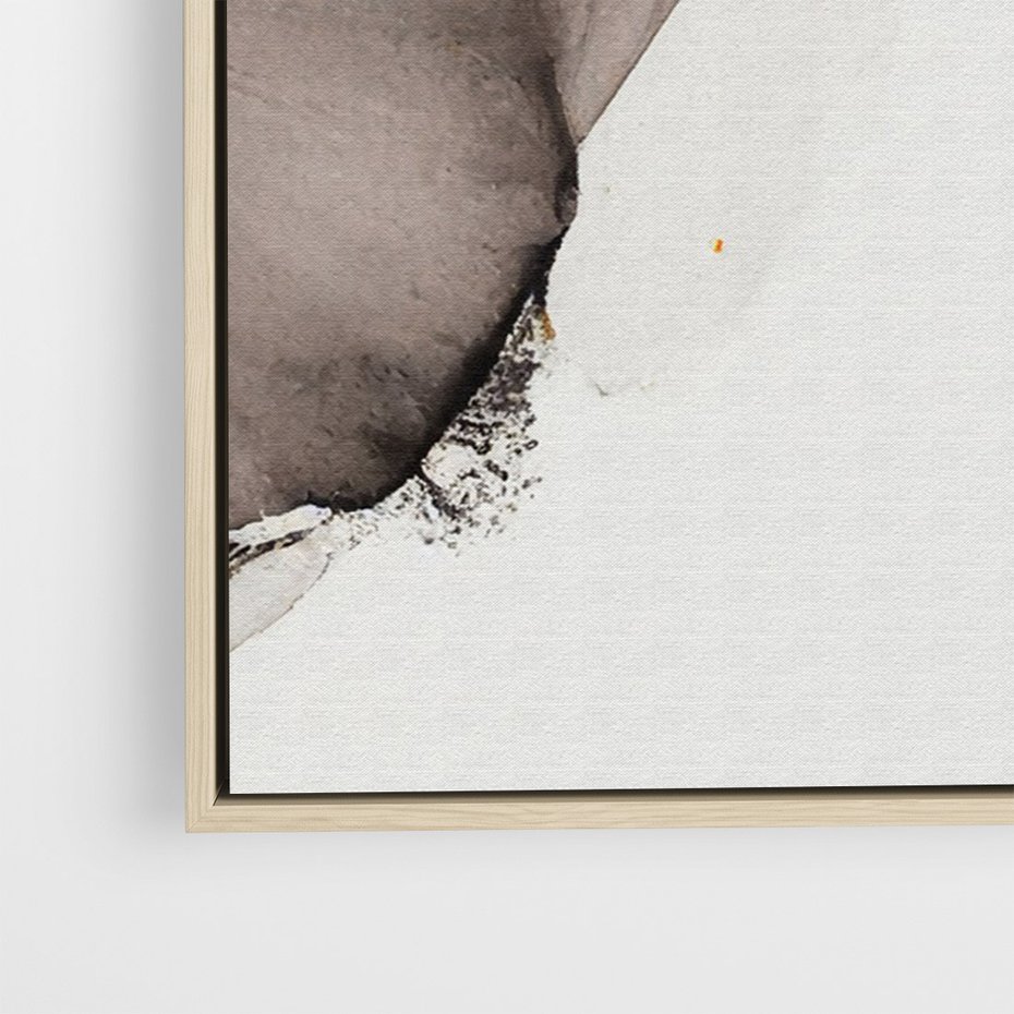 Obraz w ramie 80x120 - Nowoczesne Elegancje - akwarela, złote linie i plamy - rama drewno