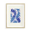 Plakat w ramie 50x70 - Kolorowy Wir - liściasta kompozycja, nowoczesny plakat - rama drewno