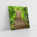 Obraz na płótnie 30x30 - Magia Leśnej Ścieżki - ścieżka, w lesie