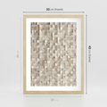 Plakat w ramie 30x40 - Geometryczne 3D: Abstrakcyjna Harmonia - geometryczne, 3D - rama drewno